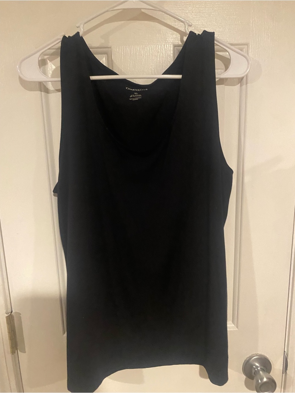 Charter Club Black Scoop Neck Tank